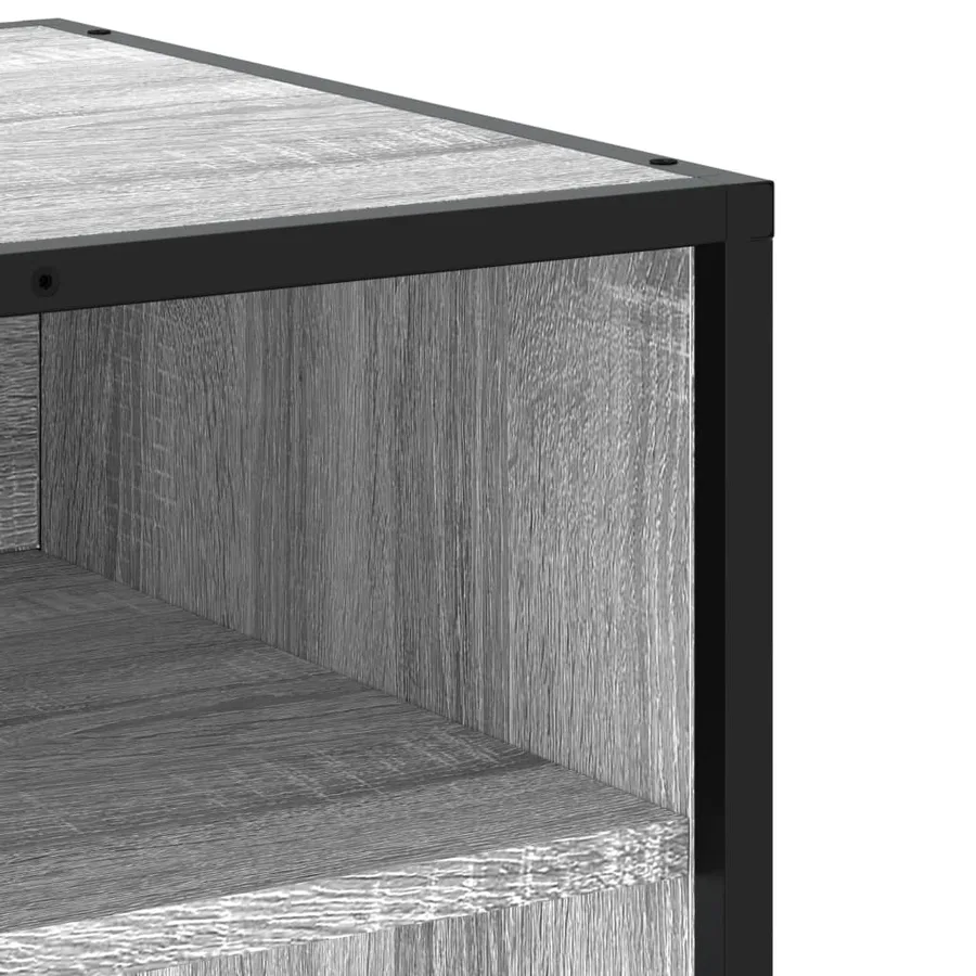 Meuble TV sonoma gris 91x40x46 cm bois d'ingénierie et métal - 7