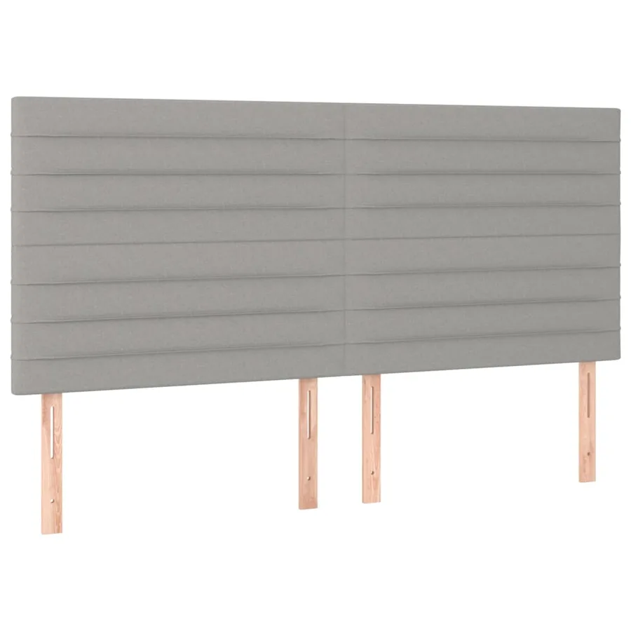Sommier à lattes de lit avec matelas Gris clair 180x200cm Tissu - 6