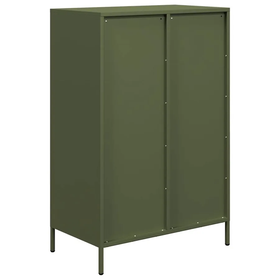 Buffet haut vert olive 68x39x101,5 cm acier - 7