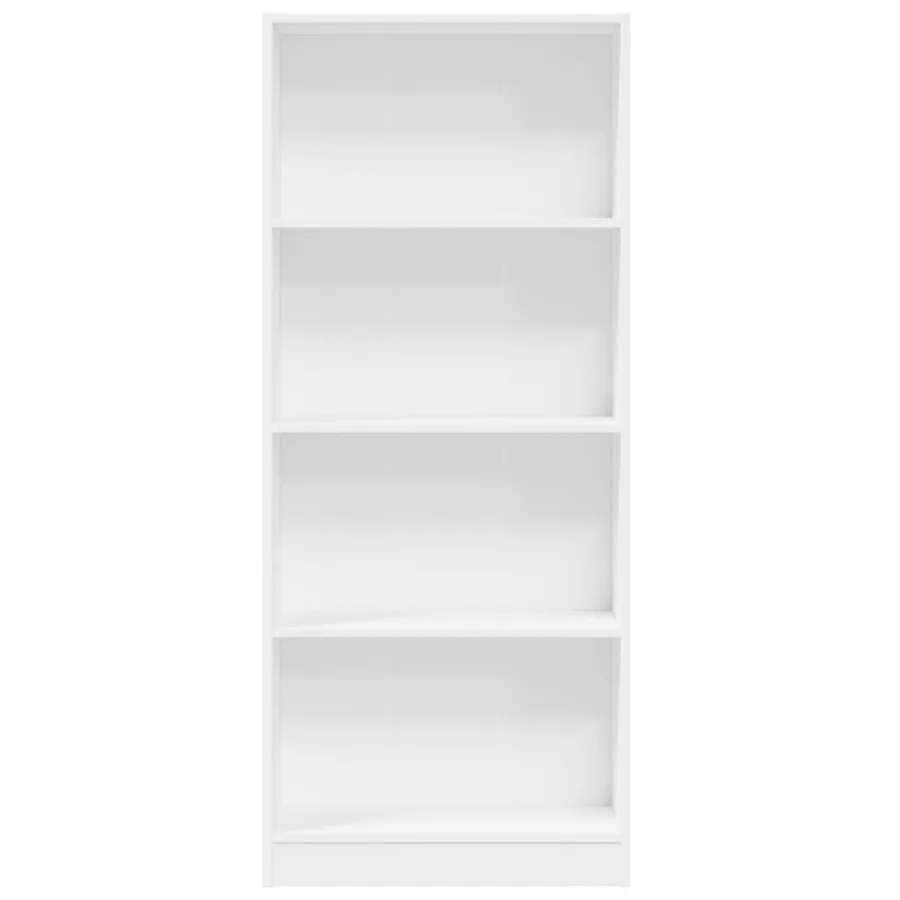 Bibliothèque blanc 60x24x143 cm bois d'ingénierie - 4
