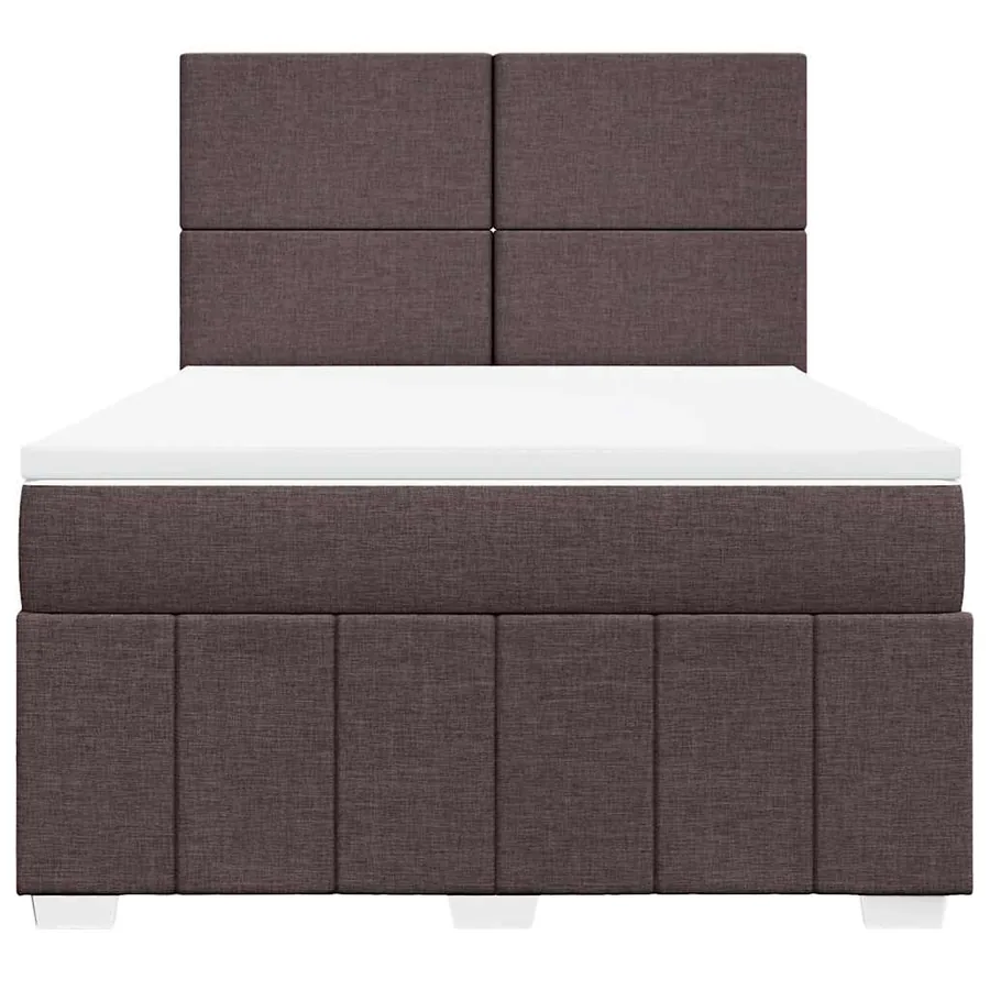 Sommier à lattes de lit avec matelas Marron foncé 160x200 cm - 6