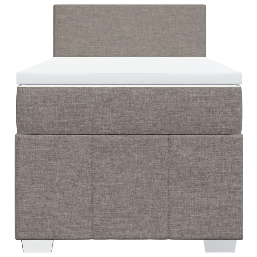 Sommier à lattes de lit avec matelas Taupe 80x200 cm Tissu - 4