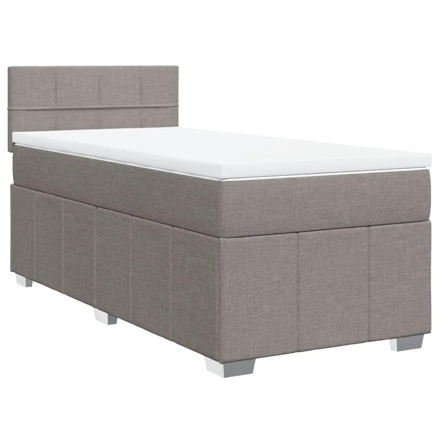 Sommier à lattes de lit avec matelas Taupe 80x200 cm Tissu - 2
