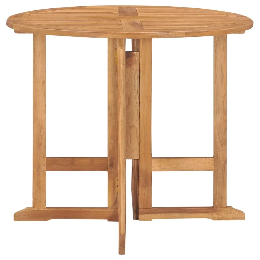 Ensemble à manger d'extérieur pliable 5 pcs Bois solide de teck - 4