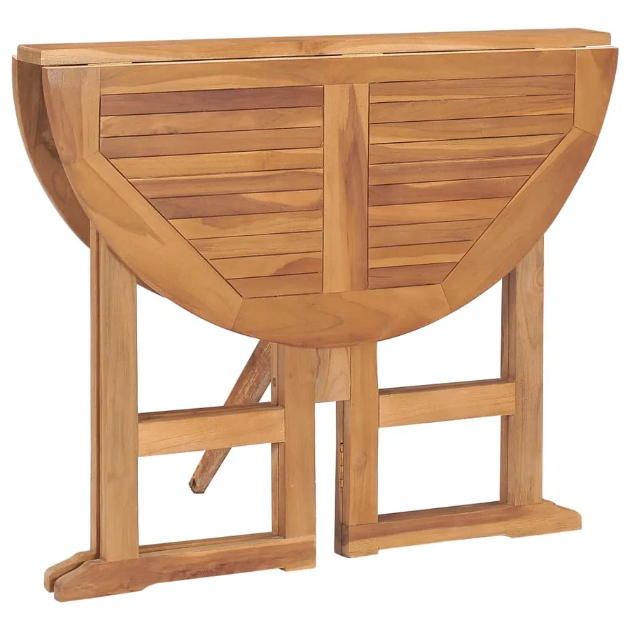 Ensemble à manger d'extérieur pliable 5 pcs Bois solide de teck - 6