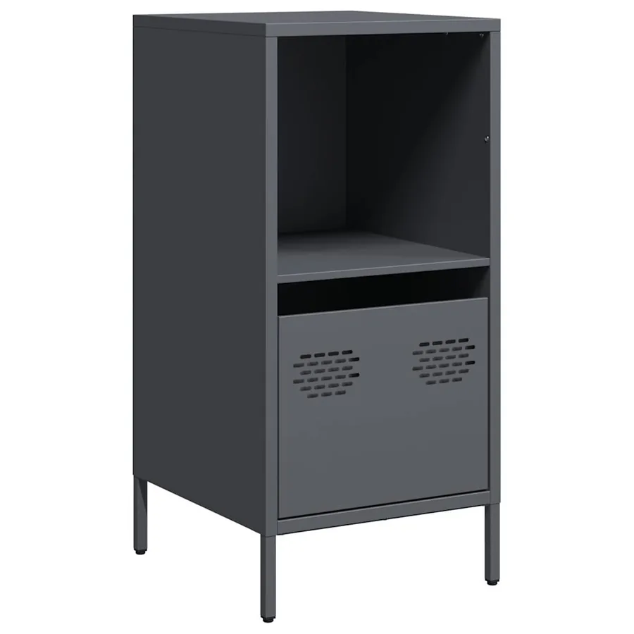 Buffet anthracite 35x39x73,5 cm acier laminé à froid - 2