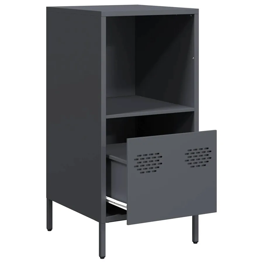 Buffet anthracite 35x39x73,5 cm acier laminé à froid - 5