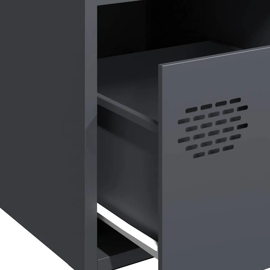 Buffet anthracite 35x39x73,5 cm acier laminé à froid - 9