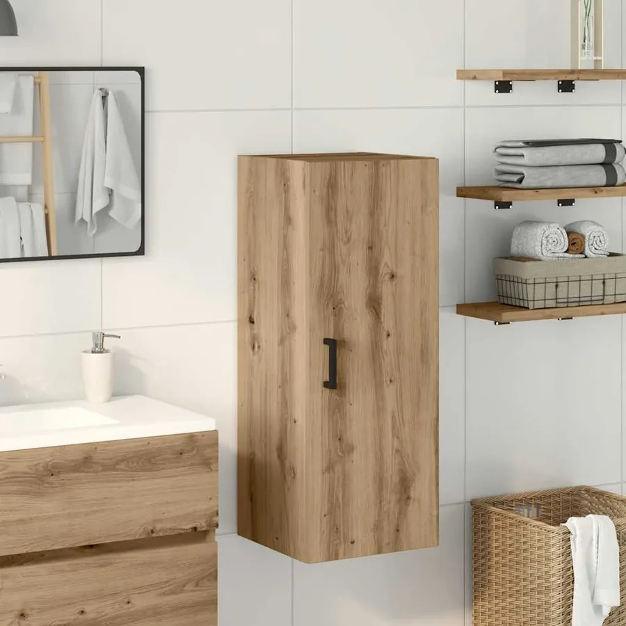 Armoire murale chêne artisanal 34,5x34x90 cm bois d'ingénierie