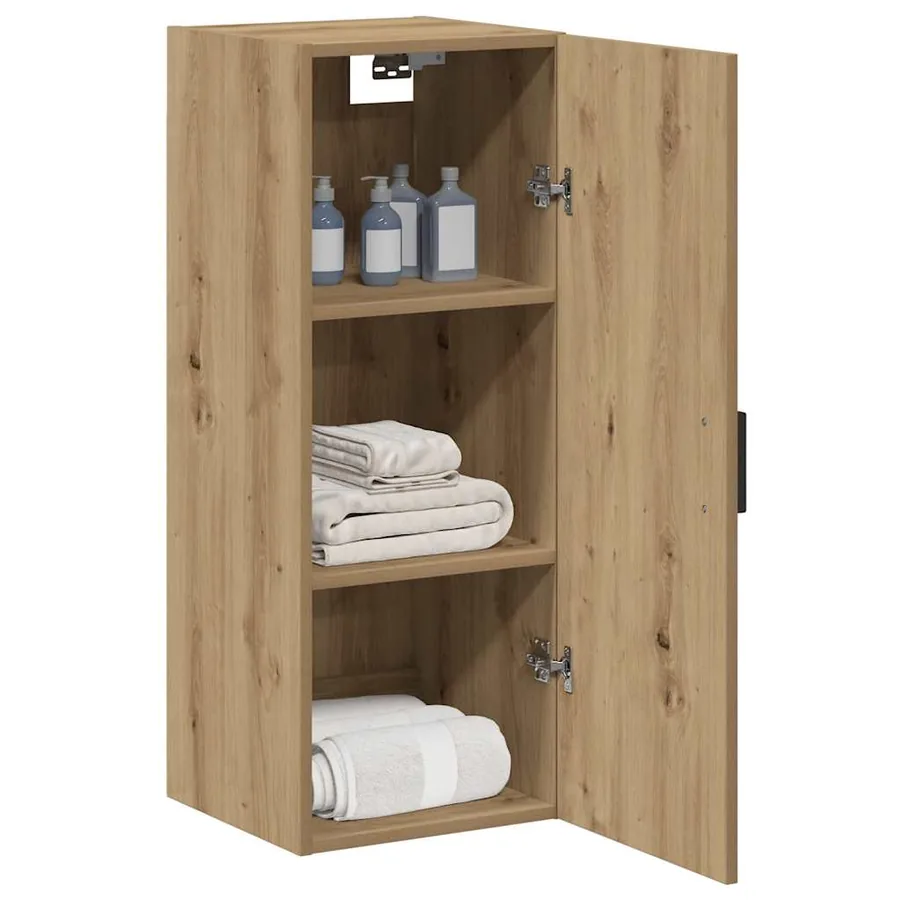 Armoire murale chêne artisanal 34,5x34x90 cm bois d'ingénierie - 3