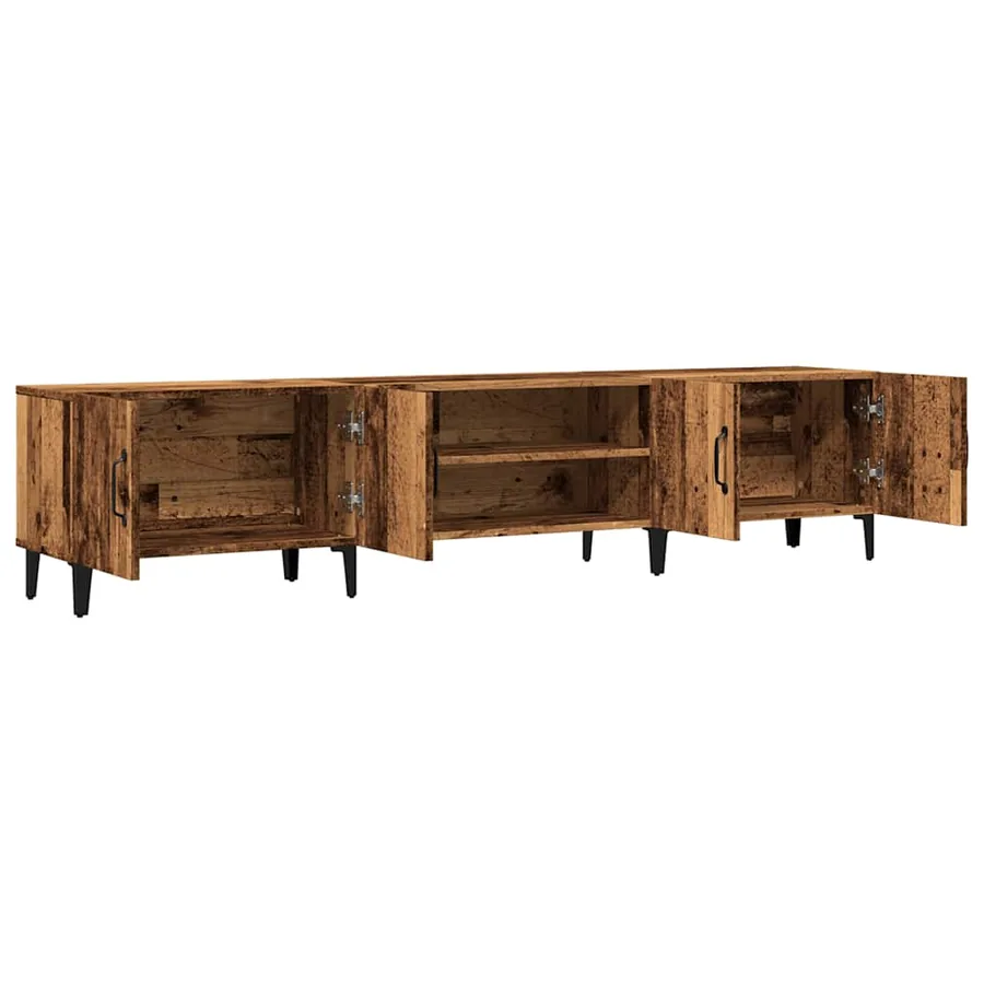 Meuble TV vieux bois 180x31,5x40 cm bois d'ingénierie - 5