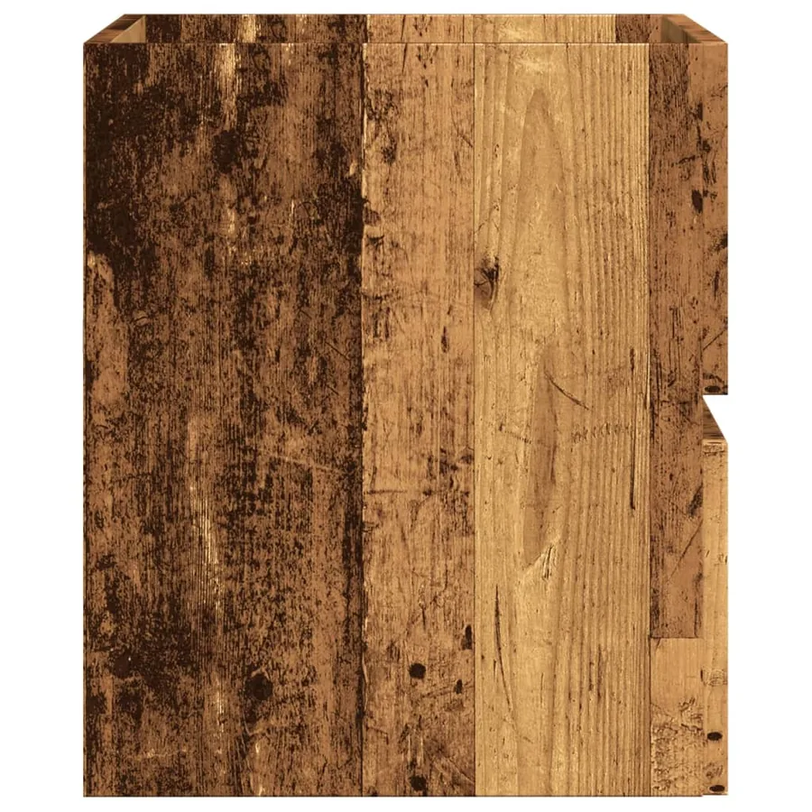 Armoire de salle de bain vieux bois bois d'ingénierie - 5