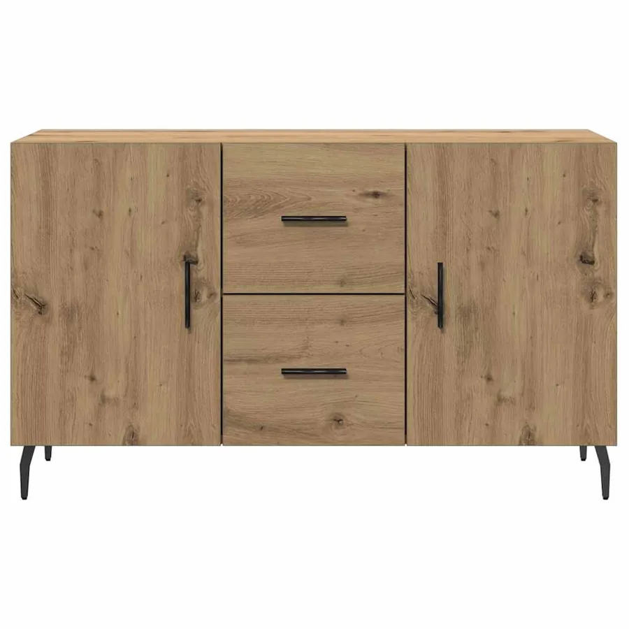 Buffet chêne artisanal 100x36x60 cm bois d'ingénierie - 4