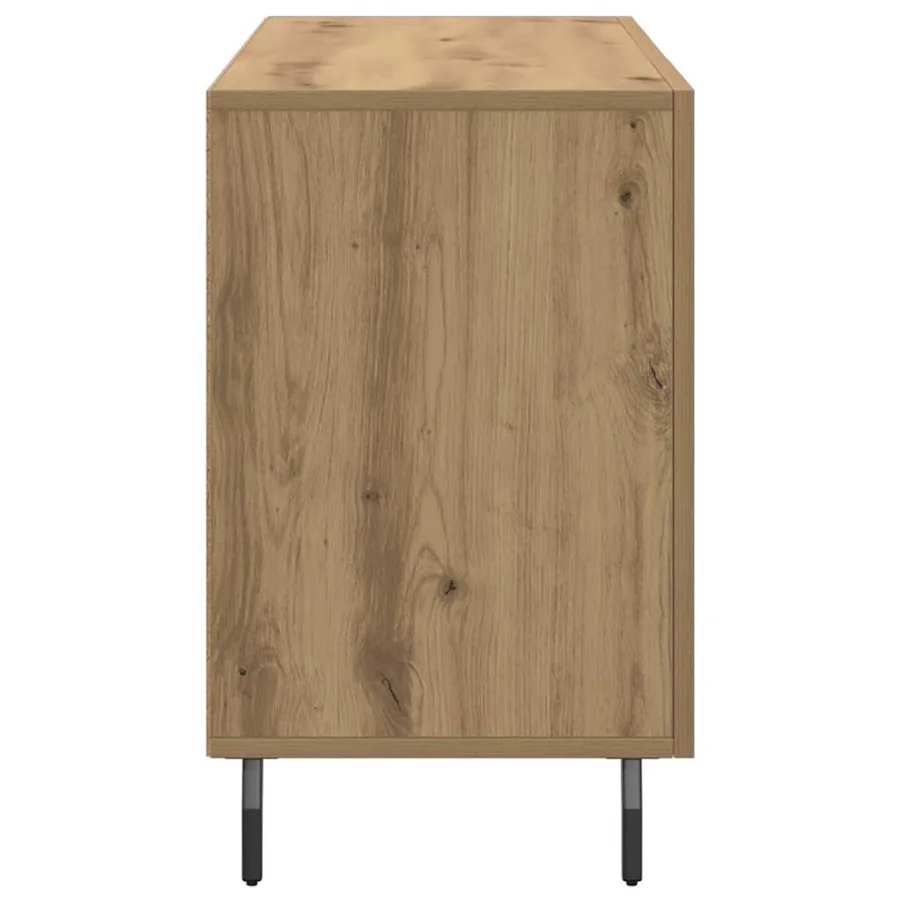 Buffet chêne artisanal 100x36x60 cm bois d'ingénierie - 6