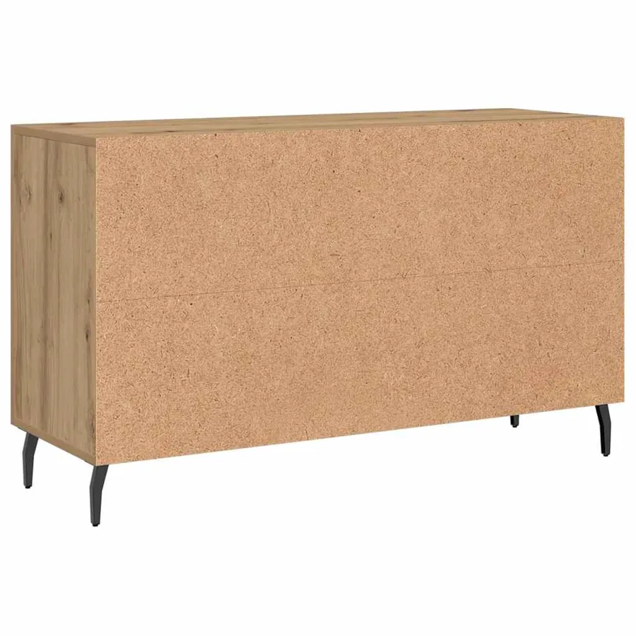 Buffet chêne artisanal 100x36x60 cm bois d'ingénierie - 7