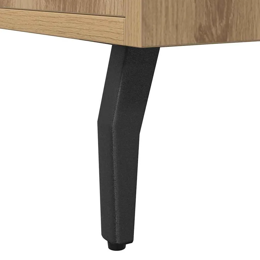 Buffet chêne artisanal 100x36x60 cm bois d'ingénierie - 8