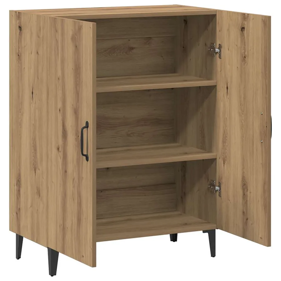 Buffet chêne artisanal 70x34x90 cm bois d'ingénierie - 4