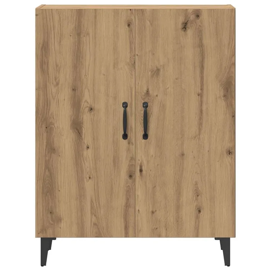 Buffet chêne artisanal 70x34x90 cm bois d'ingénierie - 5
