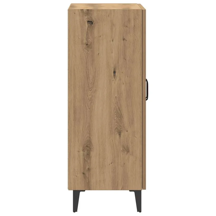 Buffet chêne artisanal 70x34x90 cm bois d'ingénierie - 6