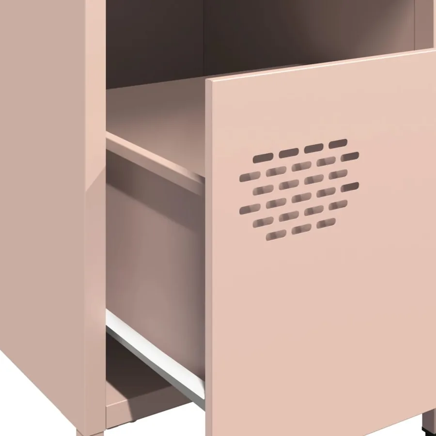 Tables de chevet 2 pcs rose 35x39x43,5 cm acier - 10