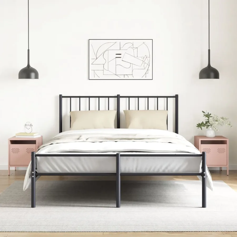 Tables de chevet 2 pcs rose 35x39x43,5 cm acier - 3