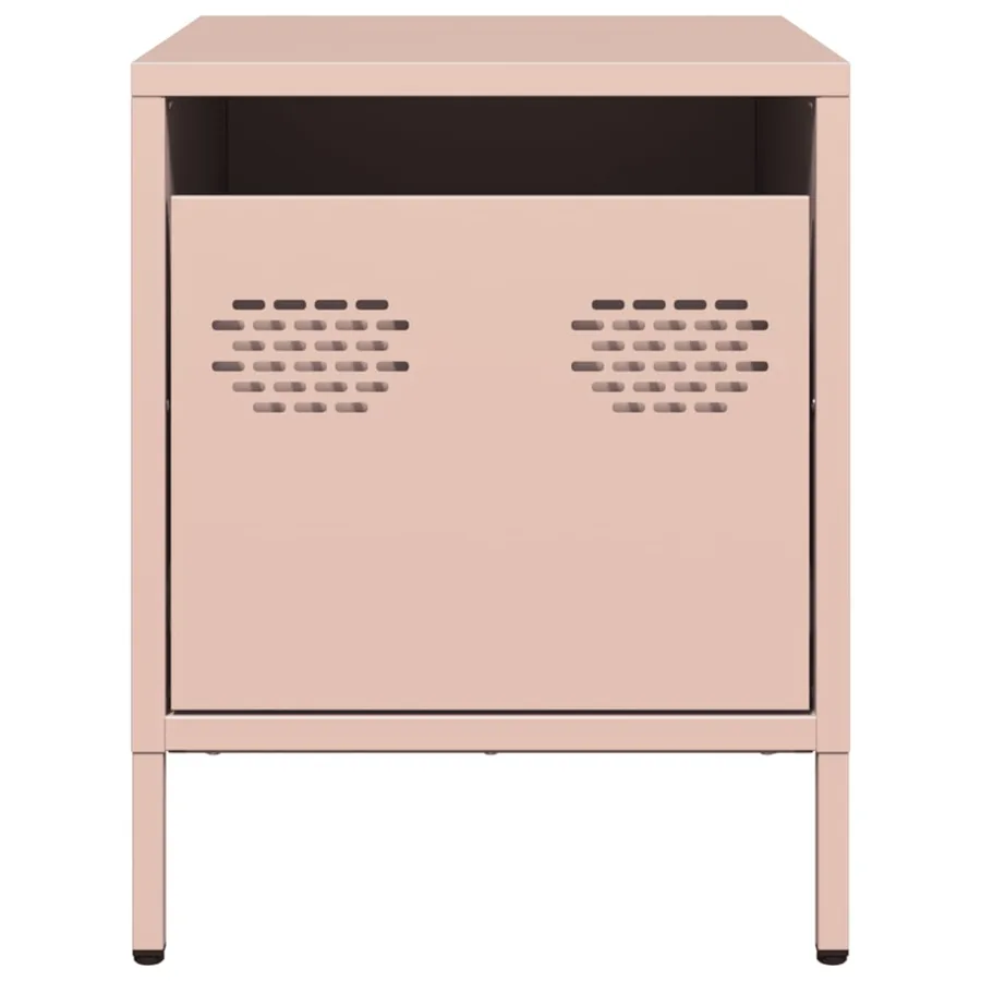 Tables de chevet 2 pcs rose 35x39x43,5 cm acier - 5