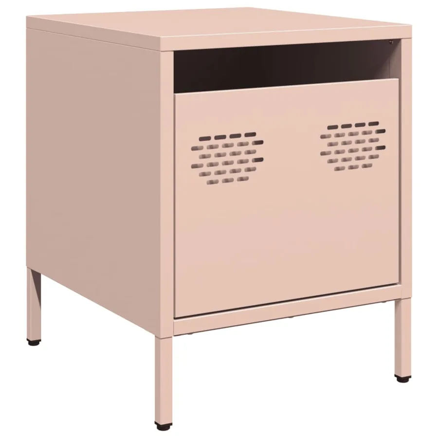 Tables de chevet 2 pcs rose 35x39x43,5 cm acier - 6