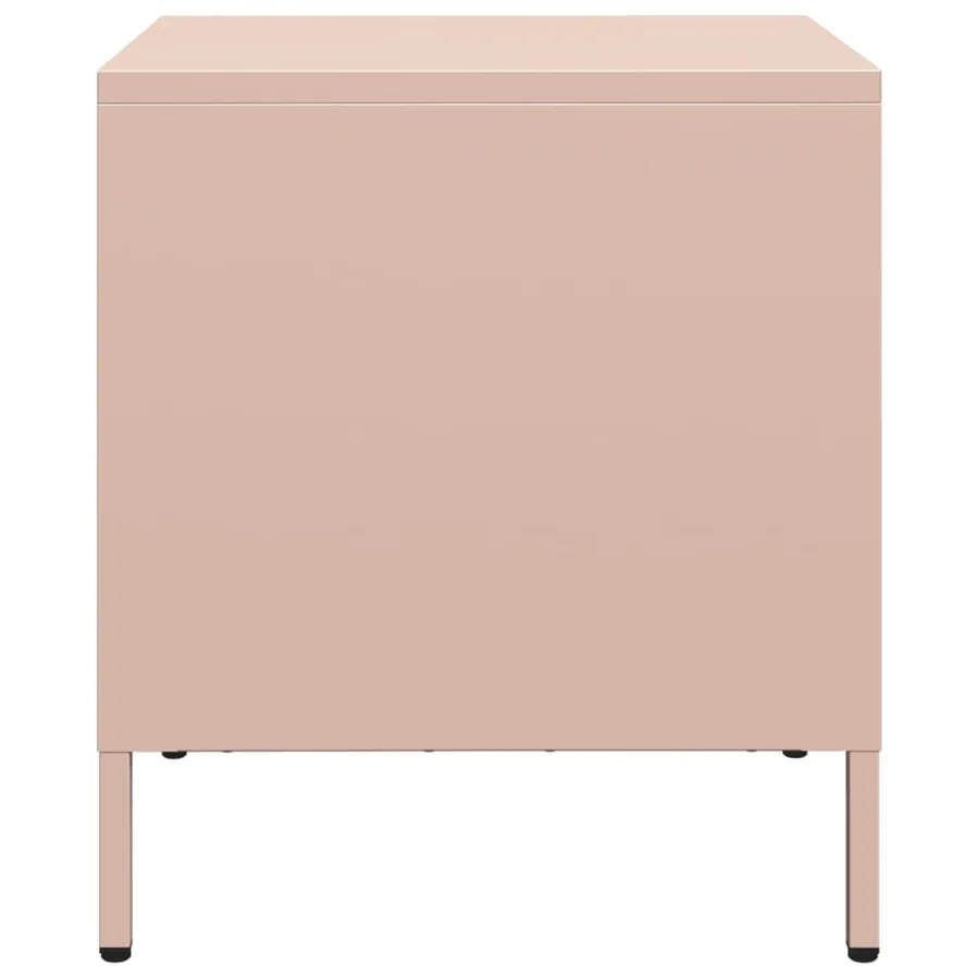 Tables de chevet 2 pcs rose 35x39x43,5 cm acier - 7