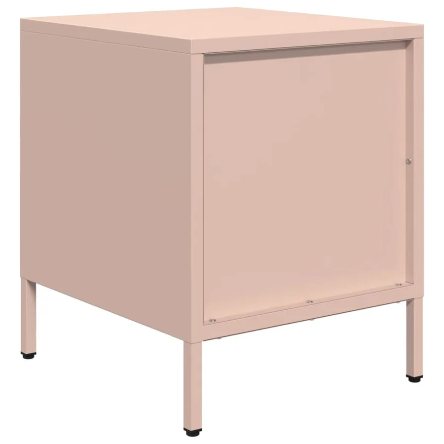 Tables de chevet 2 pcs rose 35x39x43,5 cm acier - 8