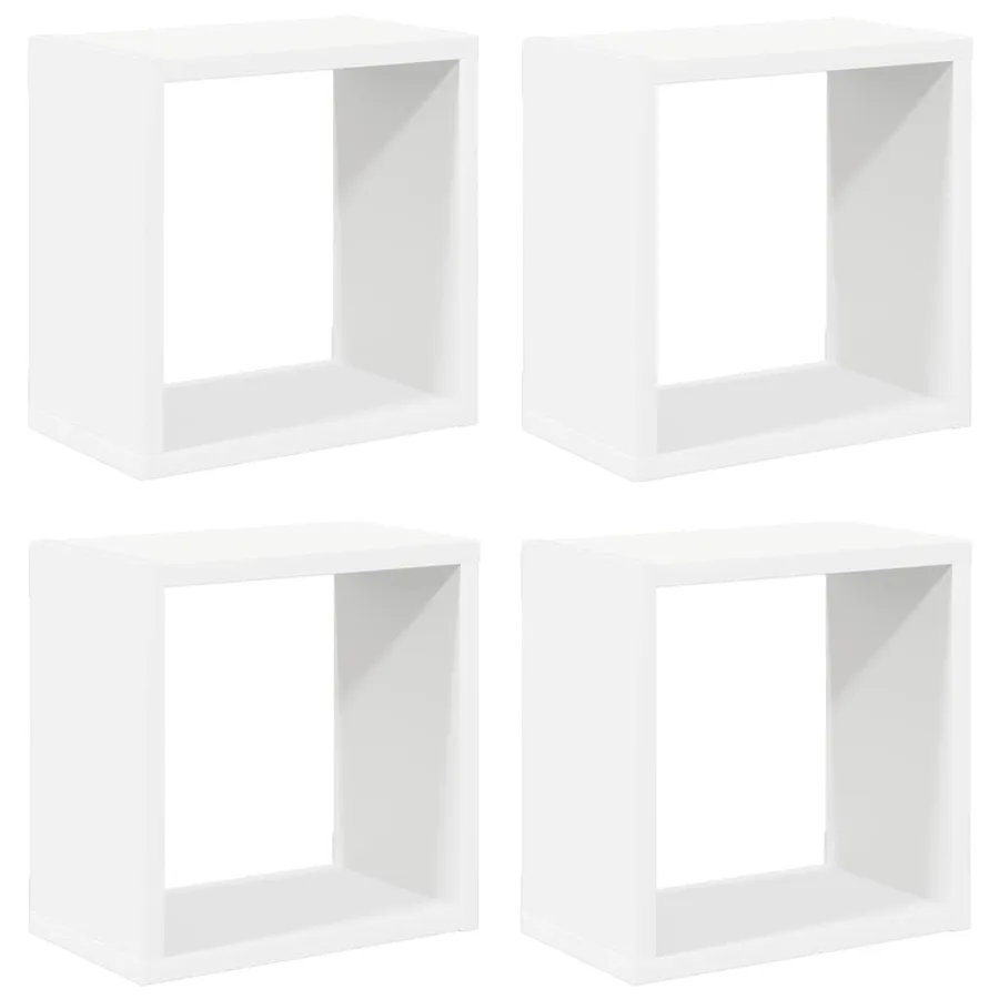 Étagères cube murales 4 pcs Blanc 26x15x26 cm - 2