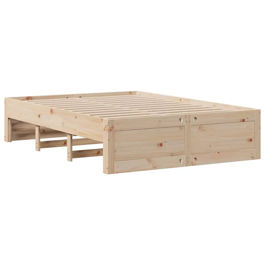 Cadre de lit sans matelas avec tiroirs 160x200 cm bois de pin - 7