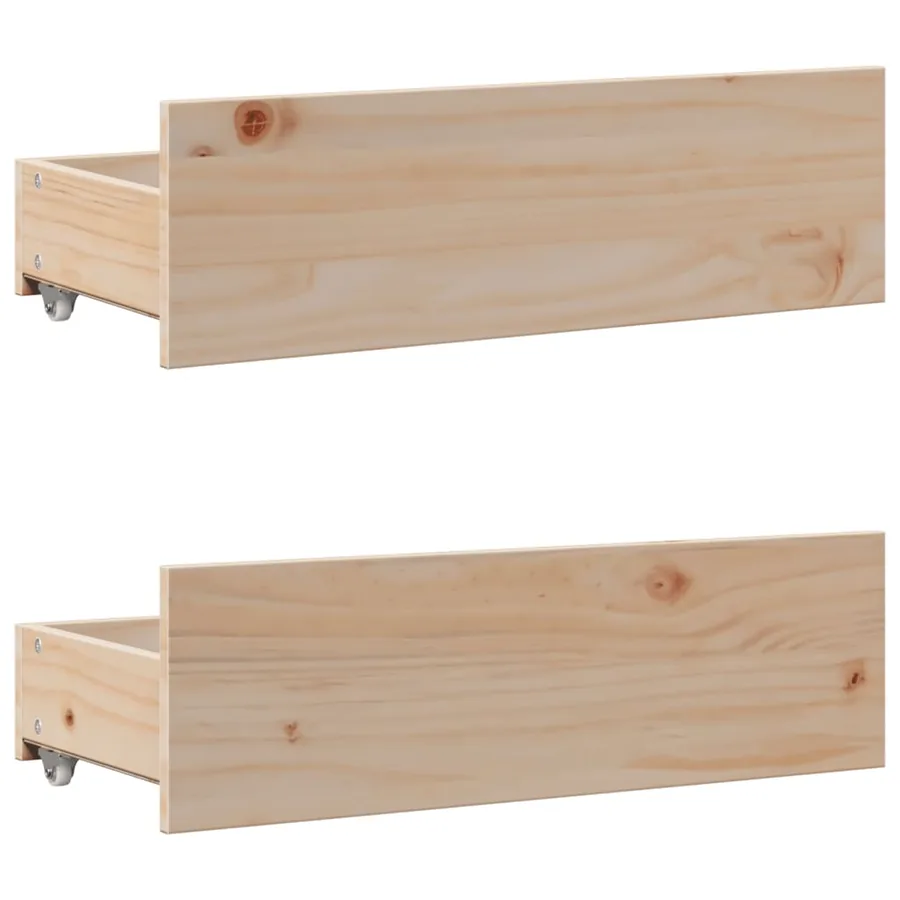 Cadre de lit sans matelas avec tiroirs 160x200 cm bois de pin - 8
