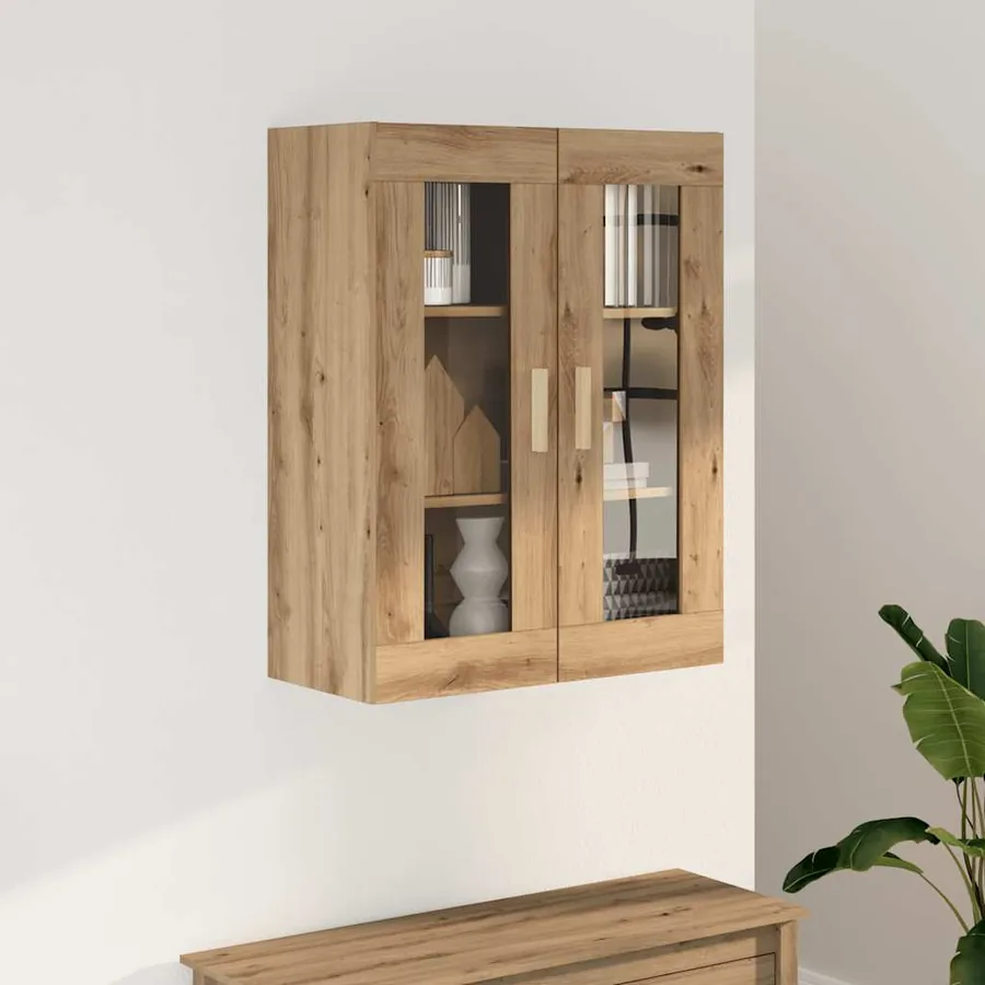 Armoire murale suspendue chêne artisanal 69,5x34x90 cm
