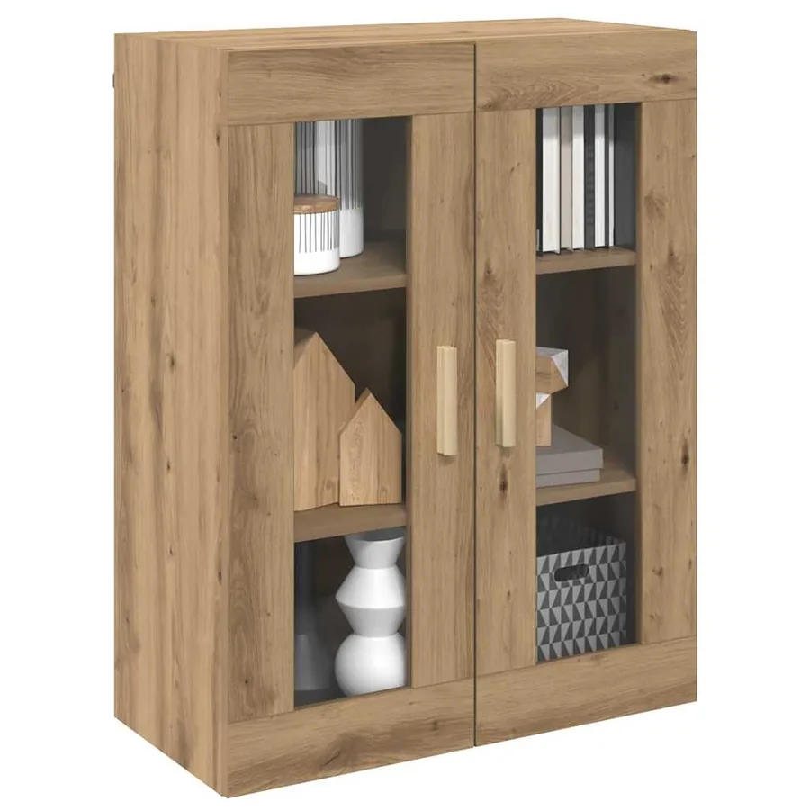 Armoire murale suspendue chêne artisanal 69,5x34x90 cm - 3
