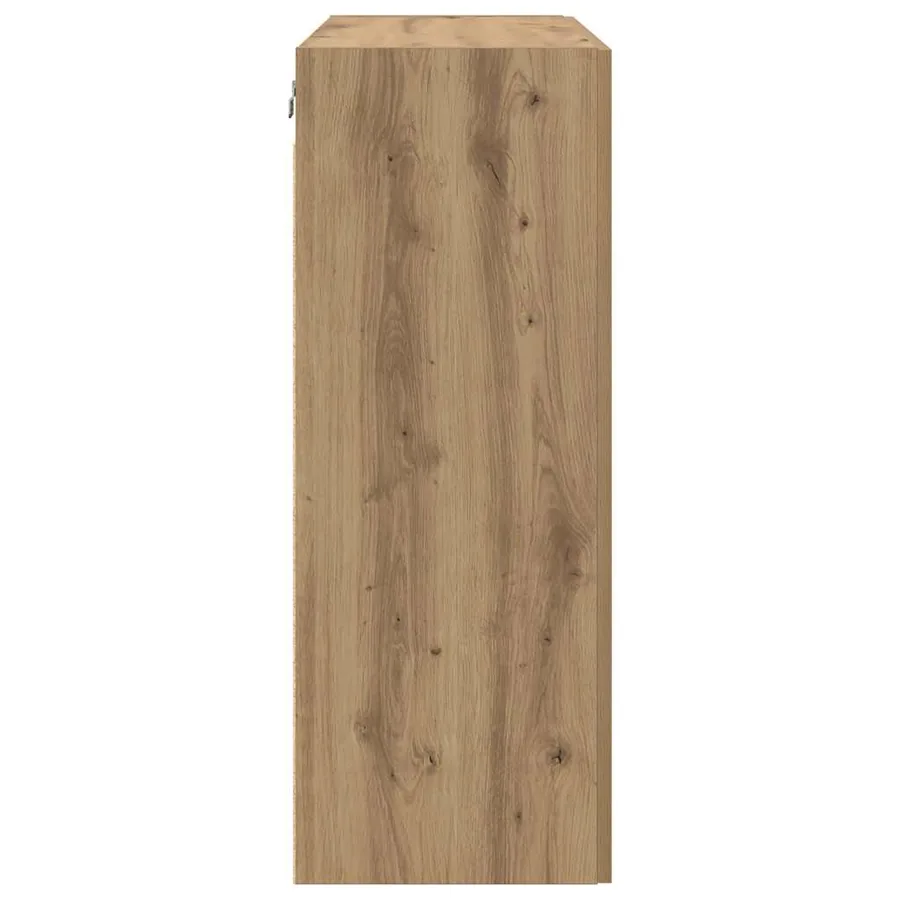 Armoire murale suspendue chêne artisanal 69,5x34x90 cm - 6