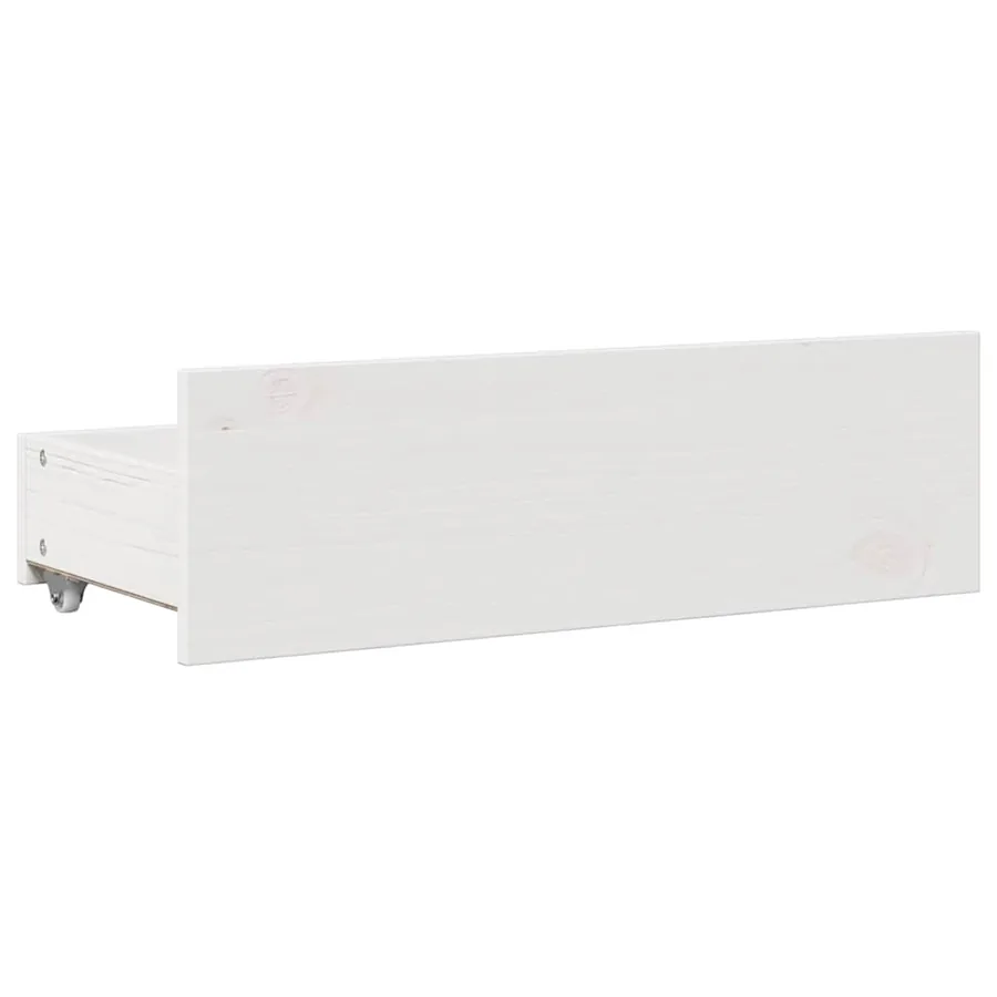 Cadre de lit sans matelas avec tiroirs 140x190 cm bois de pin - 8