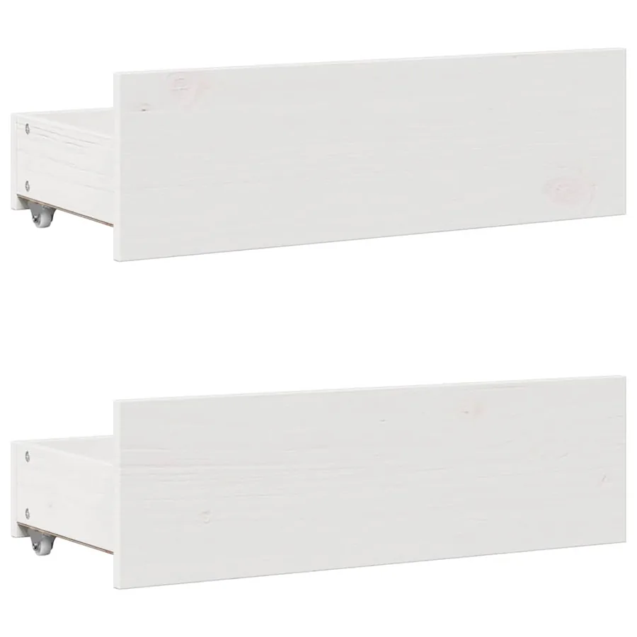 Cadre de lit sans matelas avec tiroirs 140x190 cm bois de pin - 9