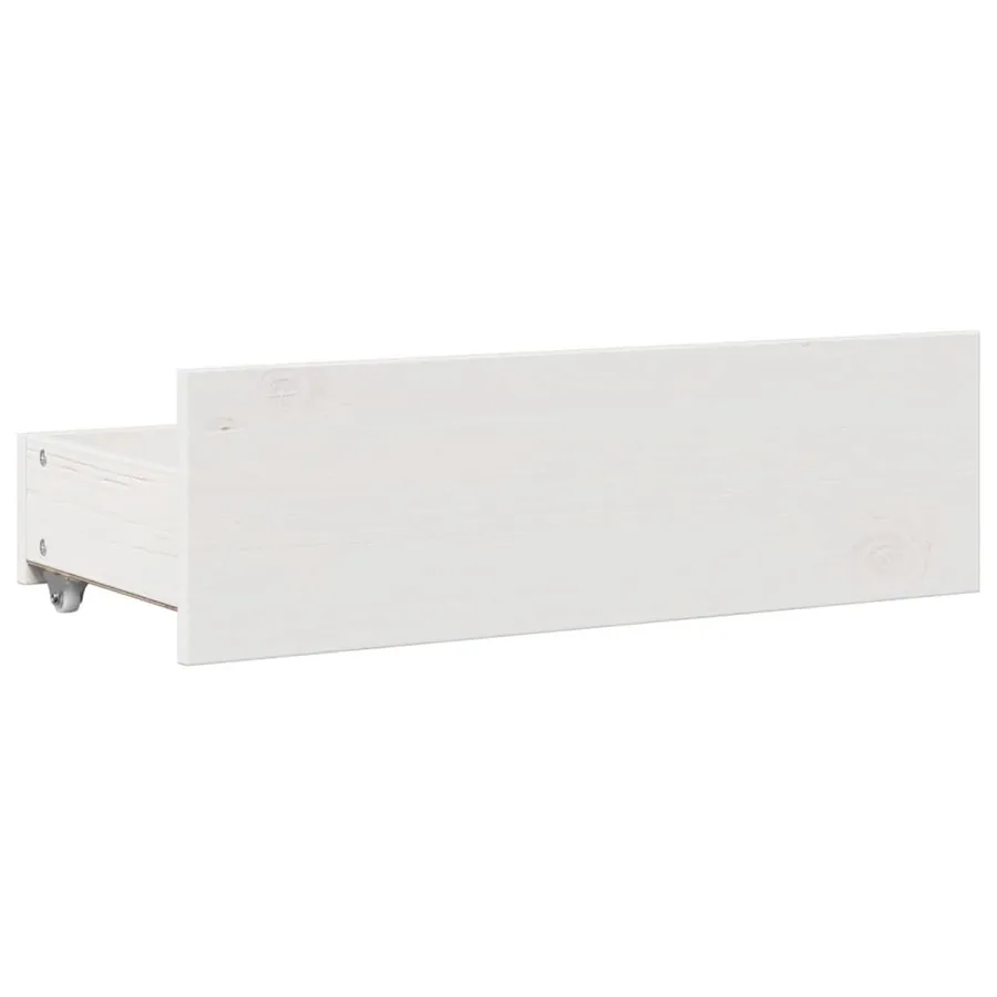 Cadre de lit sans matelas avec tiroirs 75x190 cm bois de pin - 8