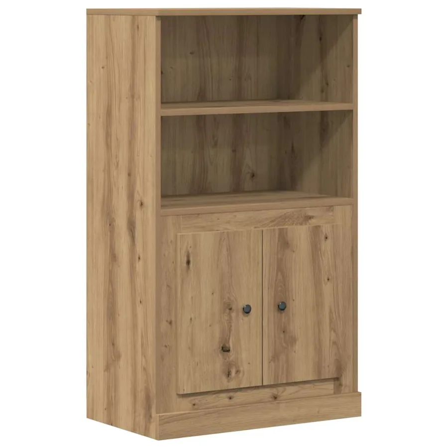 Buffet haut chêne artisanal 60x35,5x103,5 cm bois d'ingénierie - 2