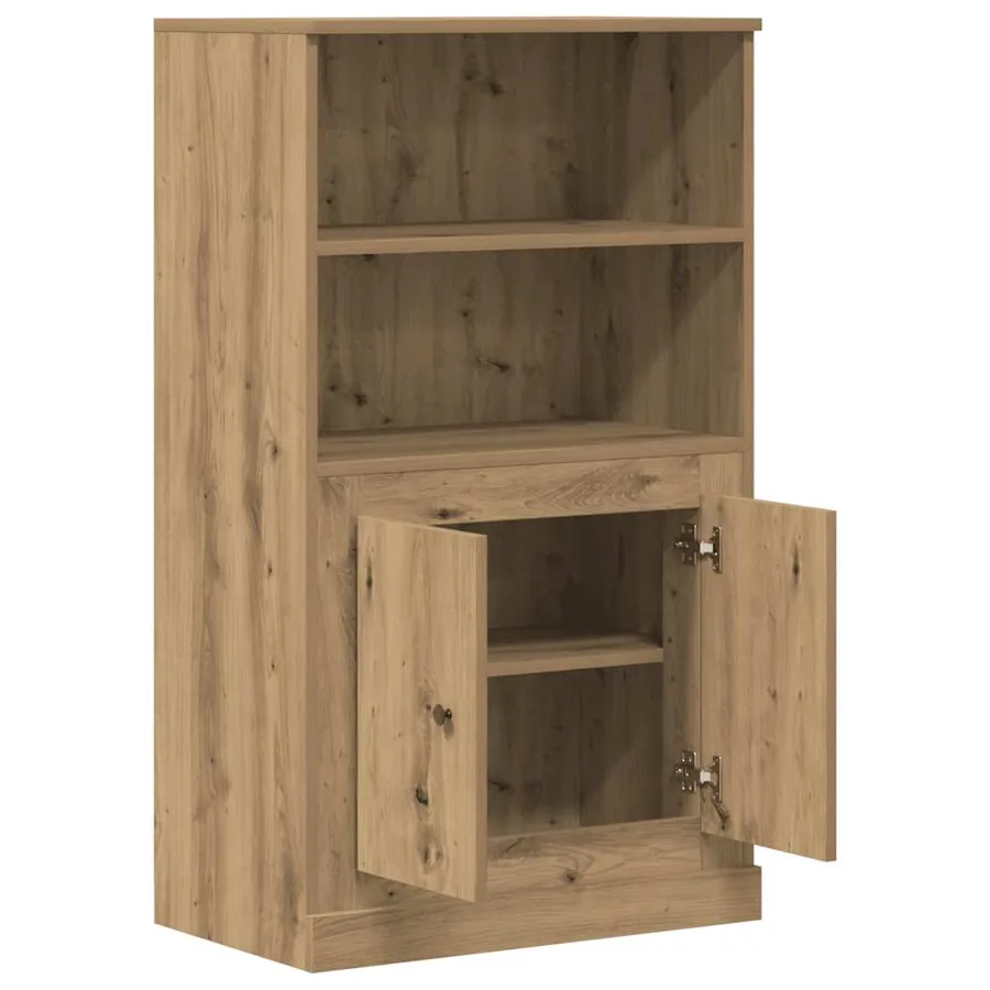 Buffet haut chêne artisanal 60x35,5x103,5 cm bois d'ingénierie - 4