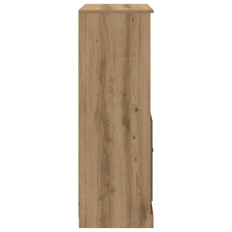 Buffet haut chêne artisanal 60x35,5x103,5 cm bois d'ingénierie - 6