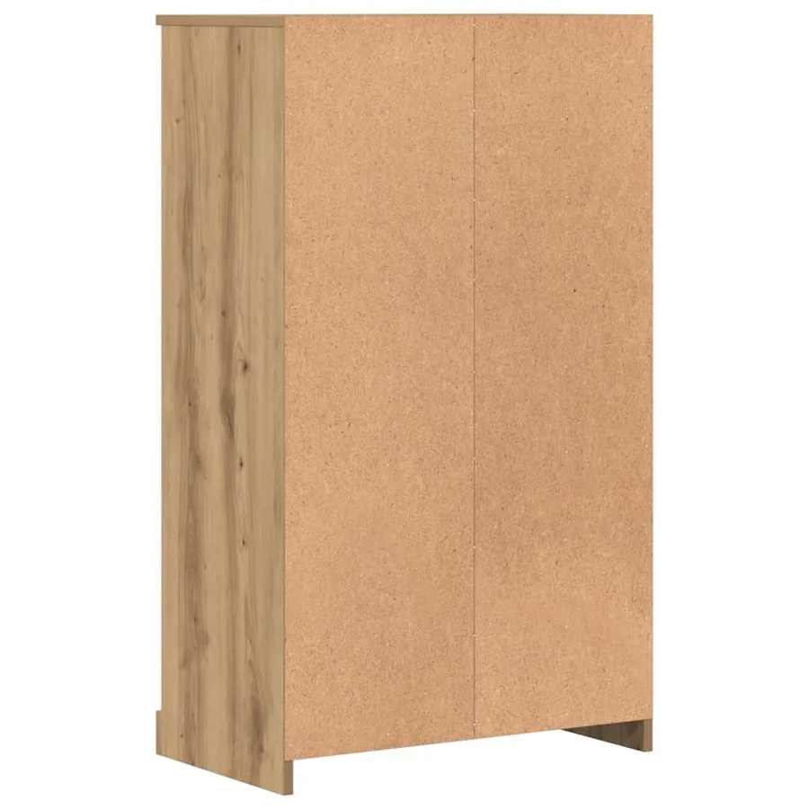 Buffet haut chêne artisanal 60x35,5x103,5 cm bois d'ingénierie - 7