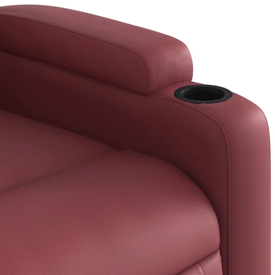 Fauteuil inclinable électrique Rouge bordeaux Similicuir - 11