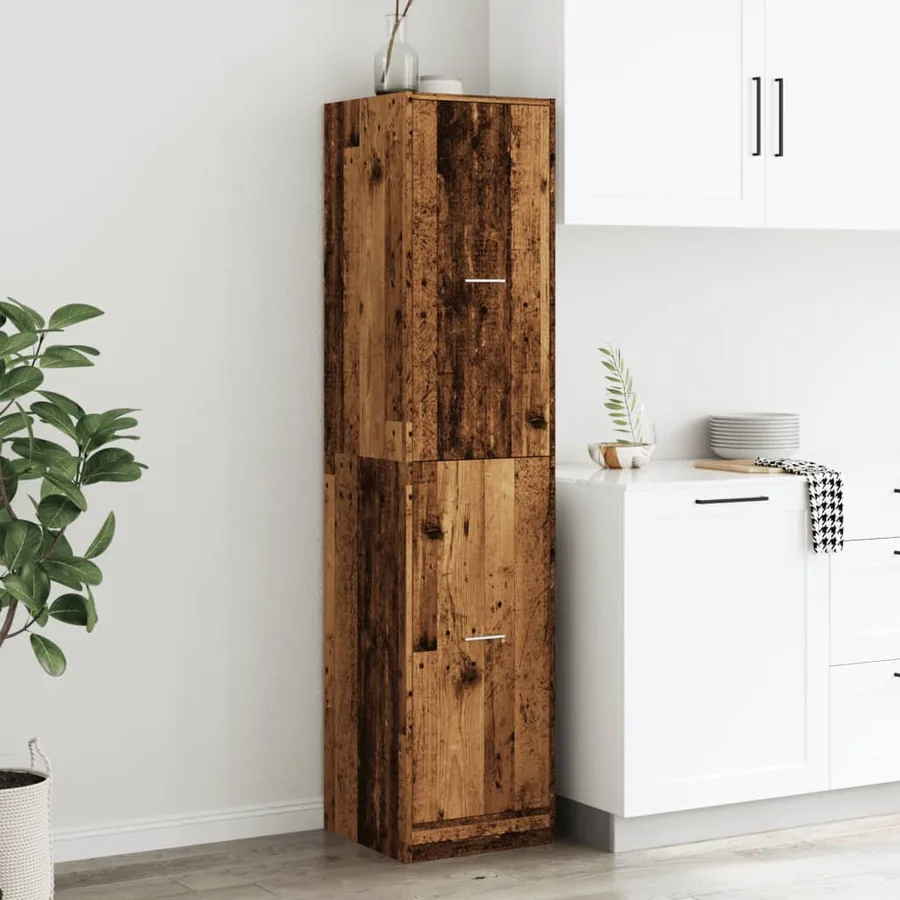 Armoire d'apothicaire vieux bois 40x41x174,5 cm bois ingénierie - 3