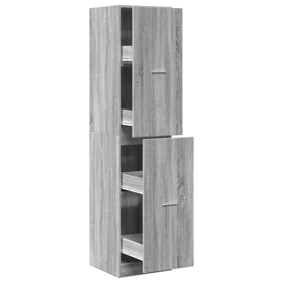 Armoire apothicaire sonoma gris 40x41x174,5cm bois d'ingénierie - 2