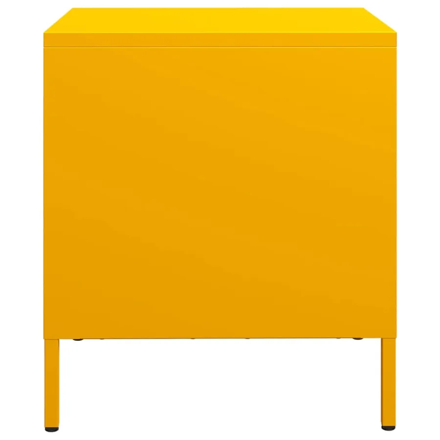 Tables de chevet 2 pcs jaune moutarde 35x39x43,5 cm acier - 7