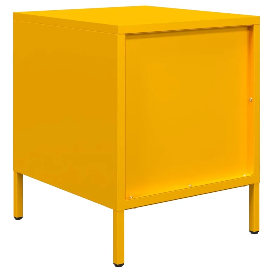 Tables de chevet 2 pcs jaune moutarde 35x39x43,5 cm acier - 8
