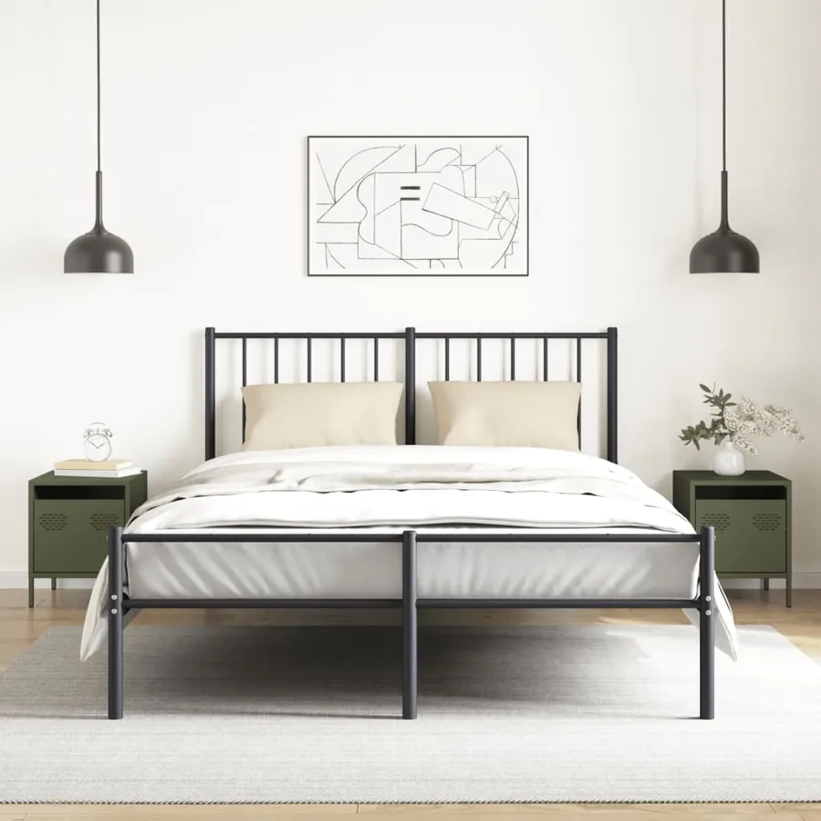 Tables de chevet 2 pcs vert olive 35x39x43,5 cm acier - 3