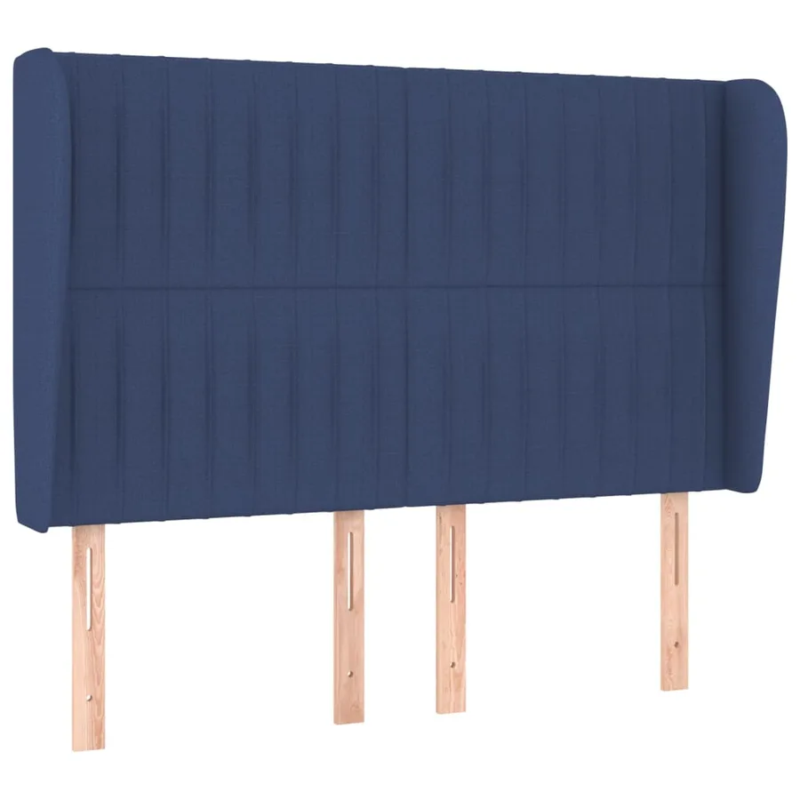 Sommier à lattes de lit avec matelas Bleu 140x190 cm Tissu - 6