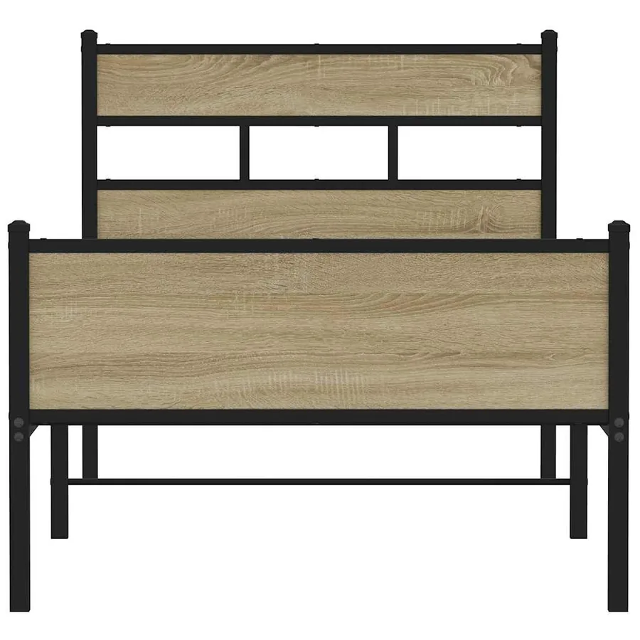 Cadre de lit sans matelas chêne sonoma 80x200 cm - 4